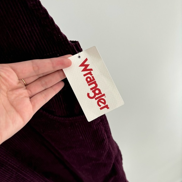 New! Wrangler Overall Dress Corduroy Style Pockets Skirtall Western Size Medium - Picture 7 of 11